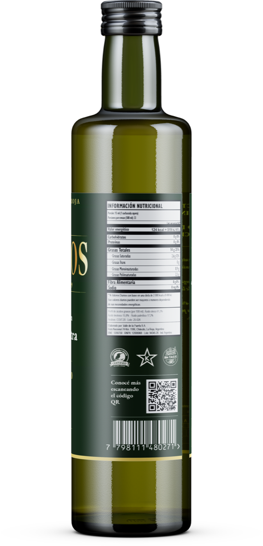 Mythos Clásico — dorso con información nutricional y acidez